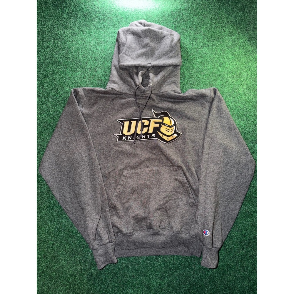 Champion UCF Knights Hoodie Mens Small Gray Pullover Sweatshirt NCAA Collegiate